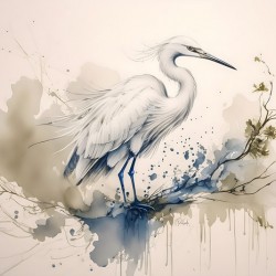 Egret Ink Wash