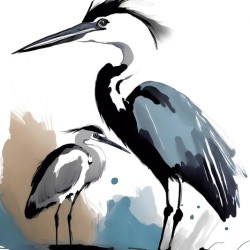 The Blue Heron and the Egret