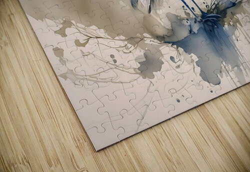 Egret Ink Wash Pabodie Art puzzle