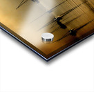 Anchored Out Under a Golden Sky Acrylic print