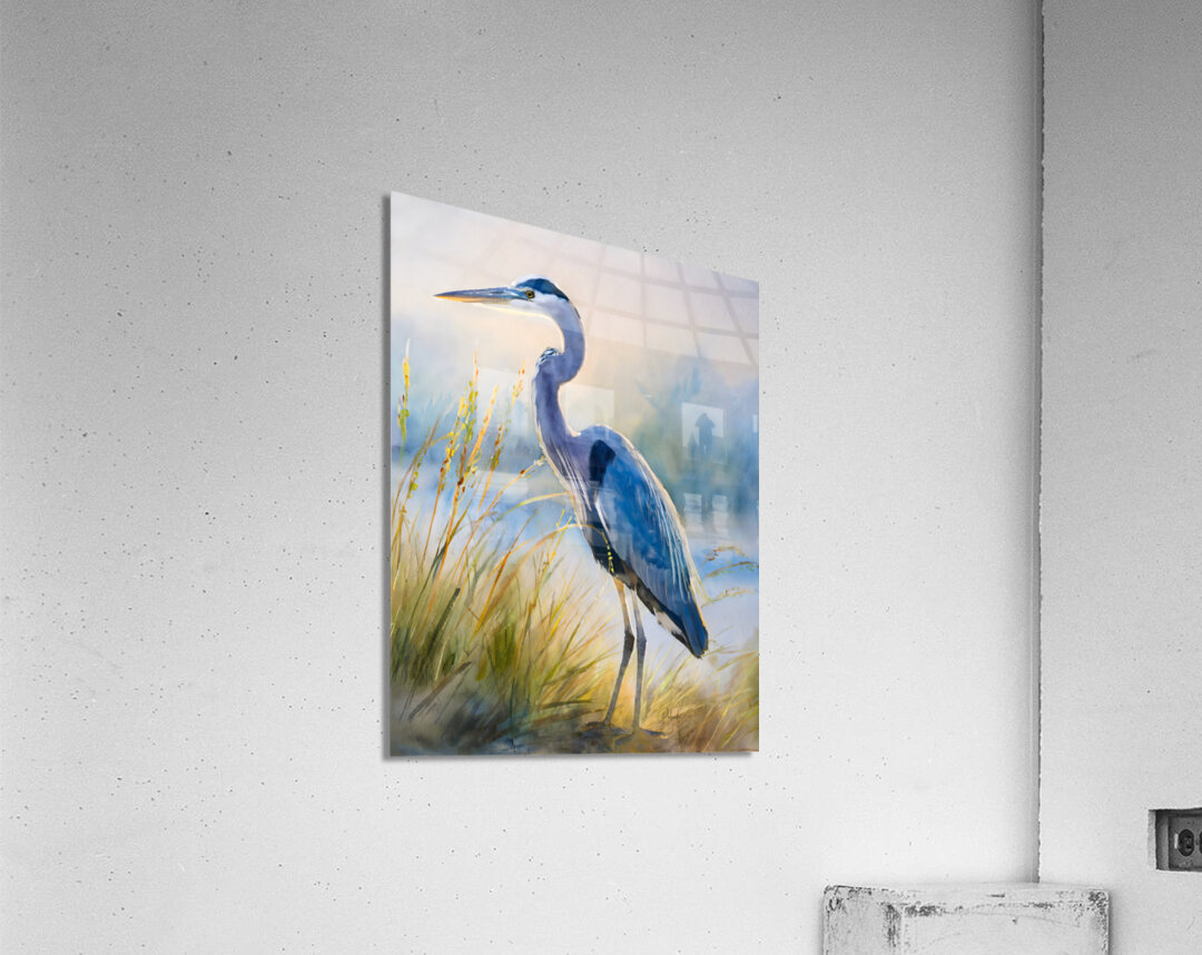 Blue Heron Beachside Acrylic Print