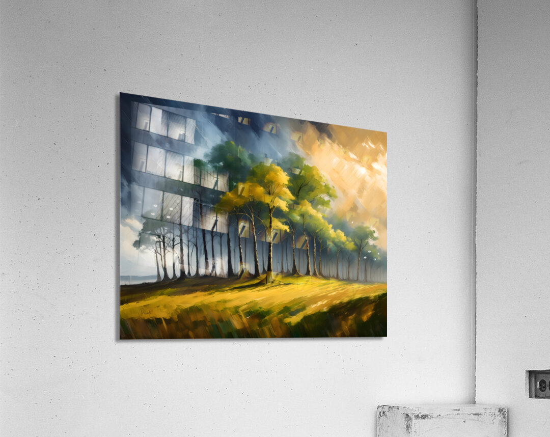 The Light Over The Tree Copse Acrylic Print