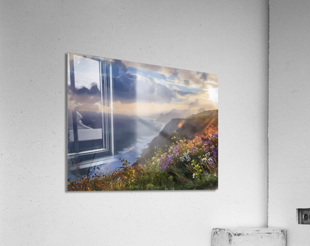 Wildflowers Above the Sea Acrylic Print