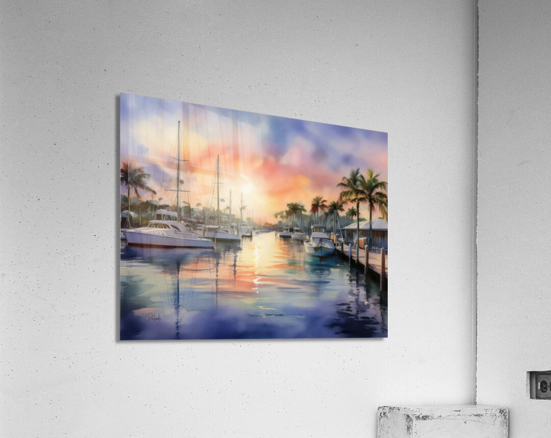 Sunset Along The Canal Acrylic Print