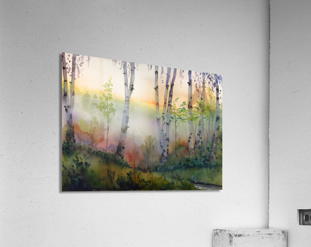 The Birch Row Acrylic Print