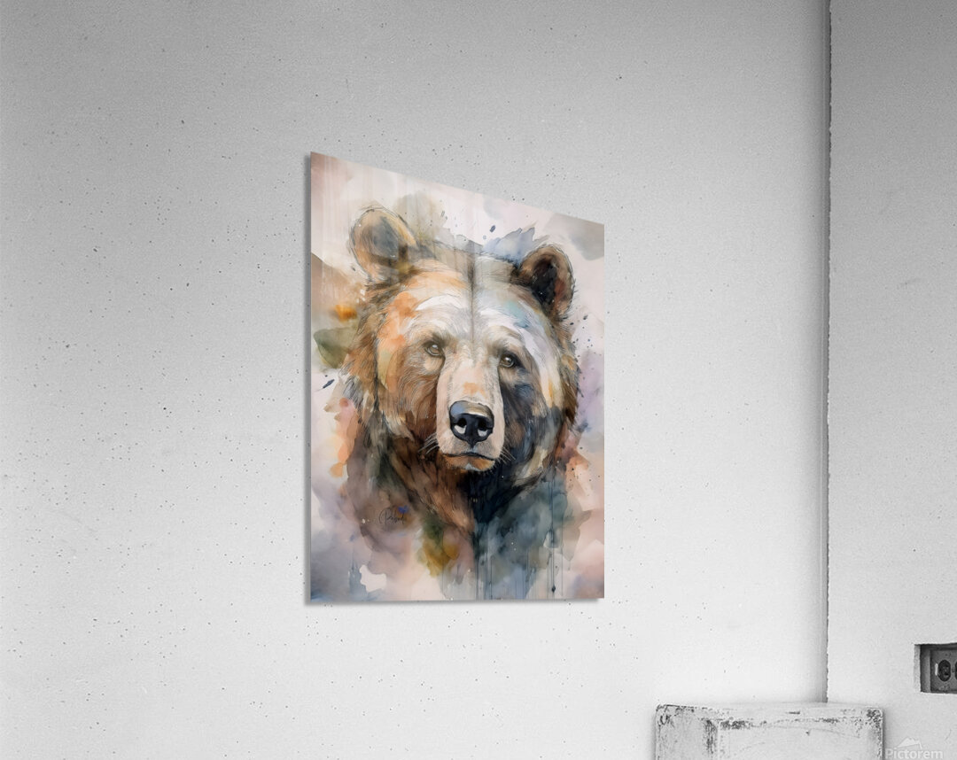 Brown Bear Inkwash Acrylic Print