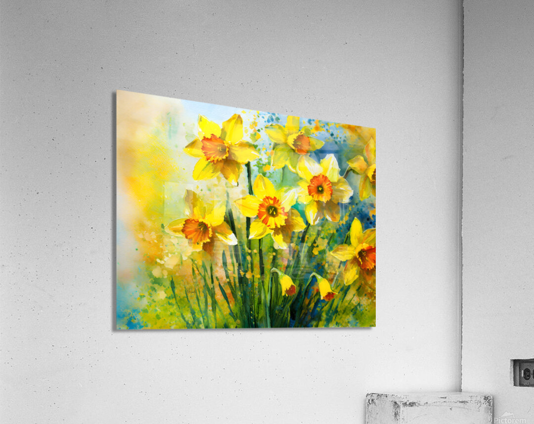 Bright Daffodills Acrylic Print