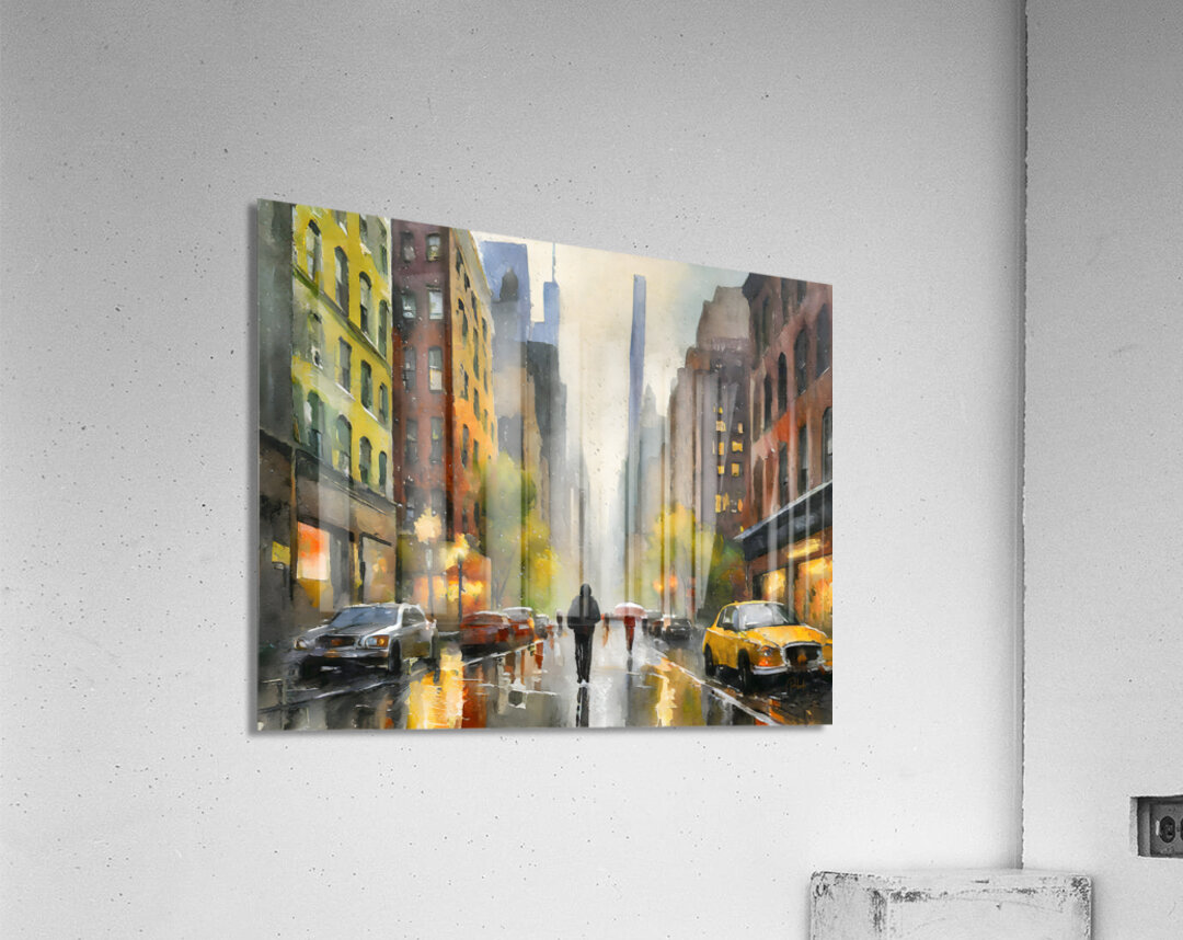 Rainy Day in Manhattan  Acrylic Print 
