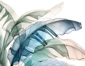 Banana Leaves Ink Wash III