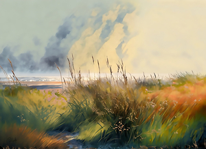 Beach Grasses Watercolor