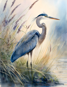 Blue Heron In The Seagrasses