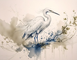 Egret Ink Wash