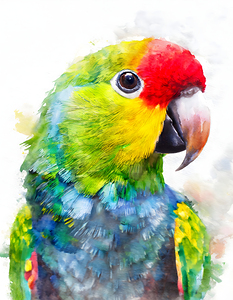 Electus Parrot Watercolor