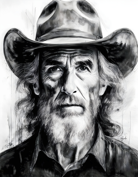 The Elder Cowboy Print