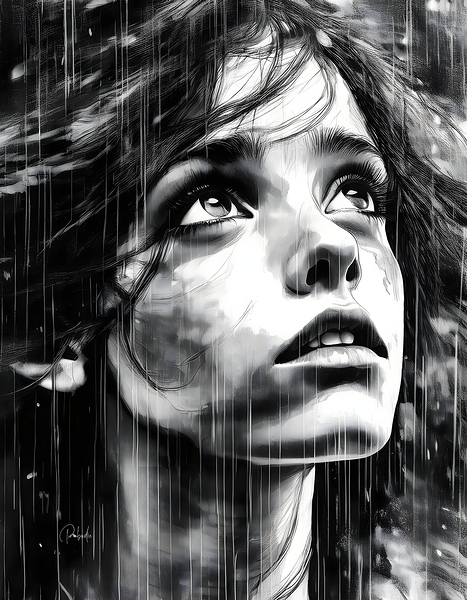 Looking Out At The Rain Print