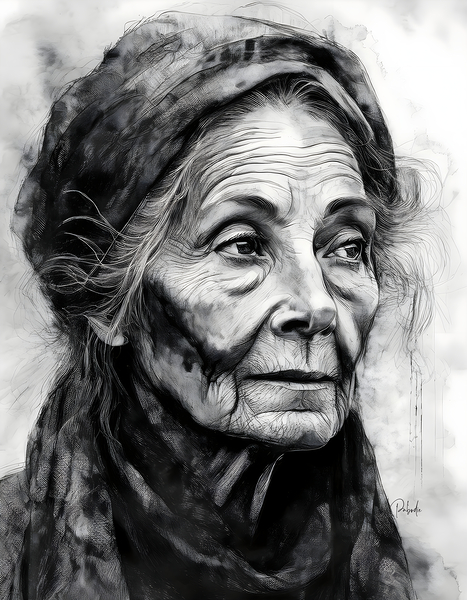 A Face of Wisdom Print