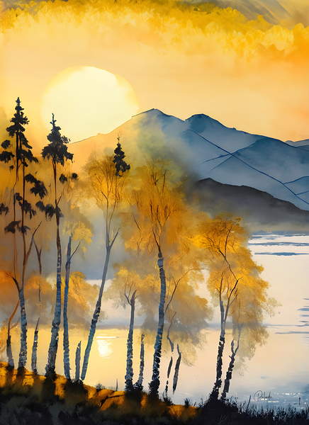 Golden Birches VII Digital Download