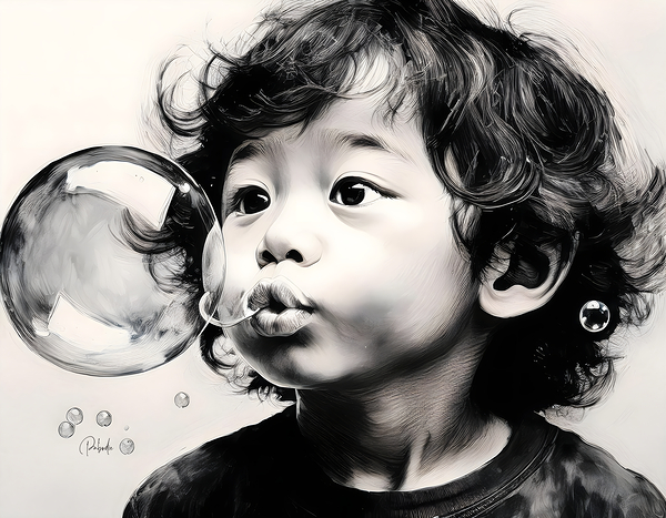 Blowing Bubbles Print