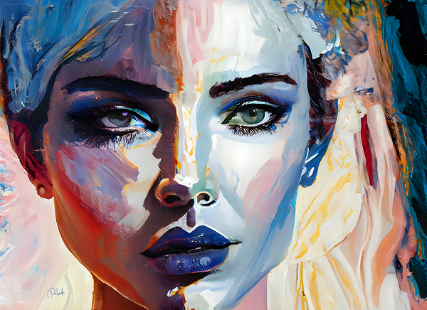 Abstract Faces VIII Print