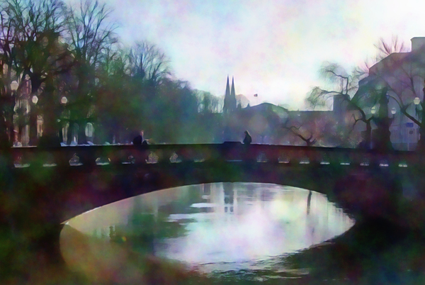 Across The Walking Bridge Print