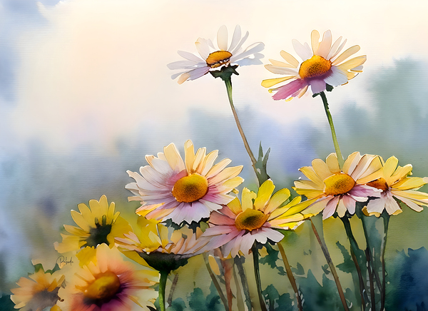 Barberton Daisies Watercolor Digital Download