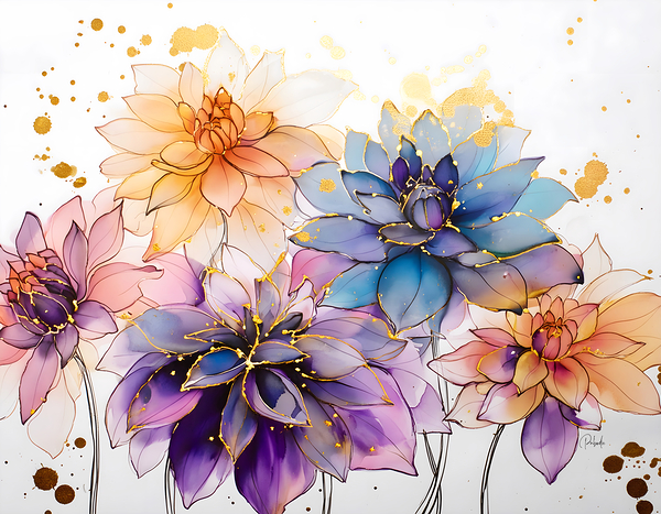 Dahlias Study I Digital Download
