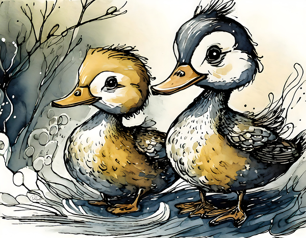 Double Ducks Print