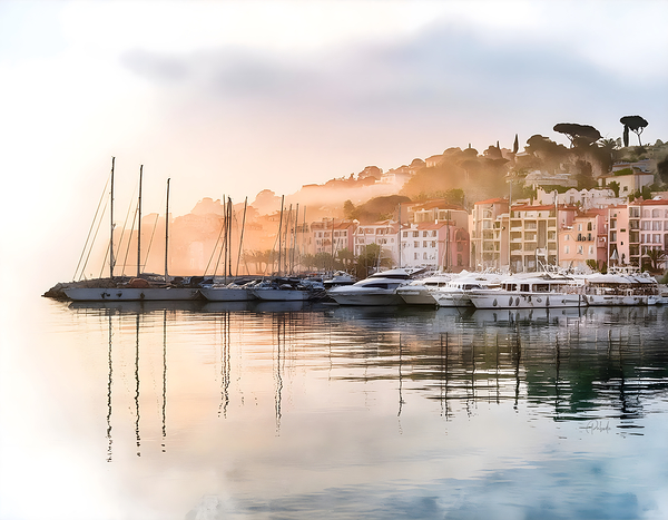 French Riviera Shoreline Reflections Digital Download