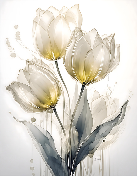 Golden Tulips Print