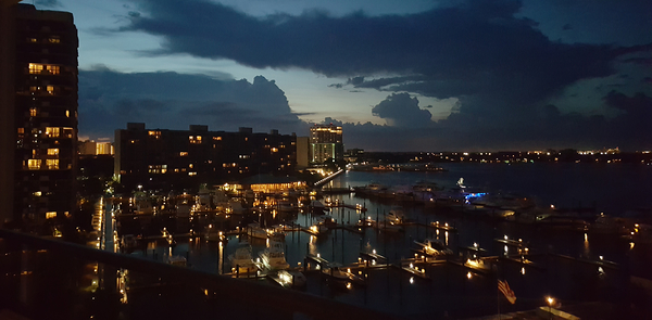 NIght Lights At The Marina Print