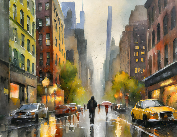 Rainy Day in Manhattan Digital Download