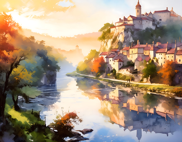 Rocamadour Village Print