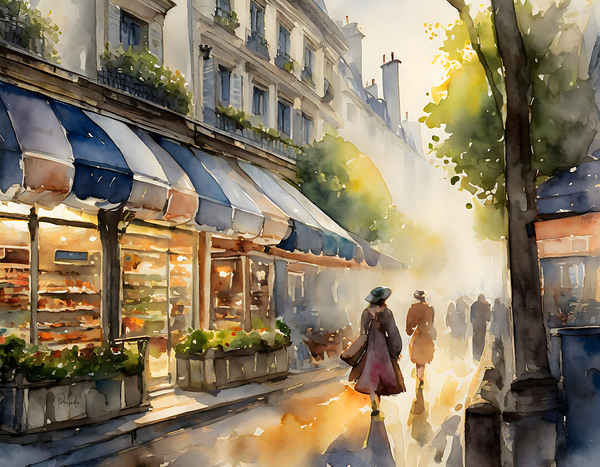 Street Shops in Paris Digital Download