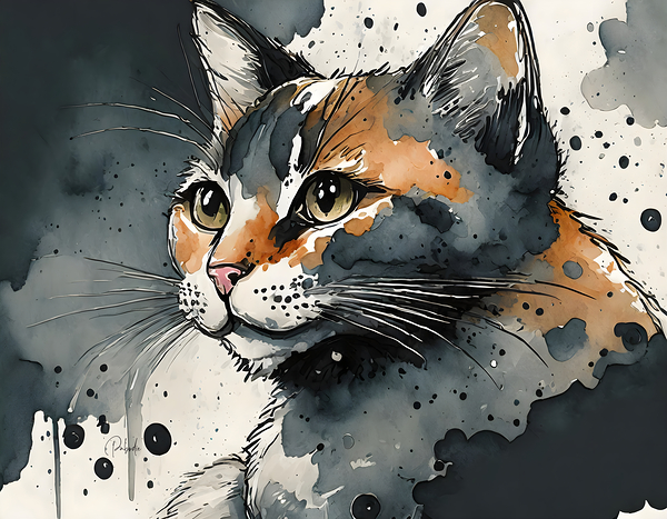 The Classic Cat Stare by Pabodie Art
