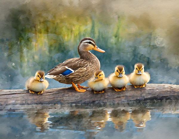 The Mallard Family Portrait Digital Download