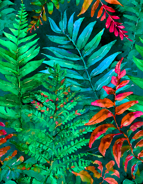 Tropical Leaves I Print