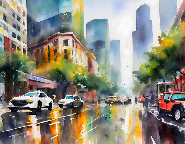 When It Rains In LA Print