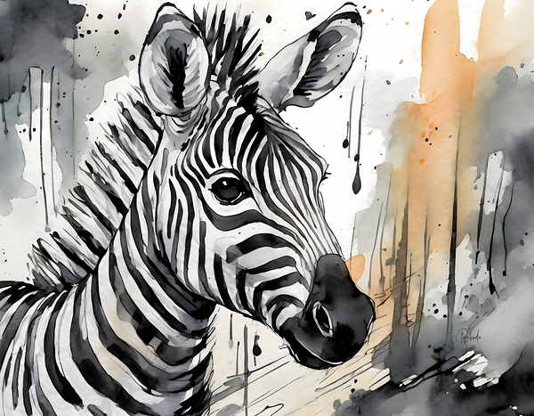 Zany Zebra by Pabodie Art