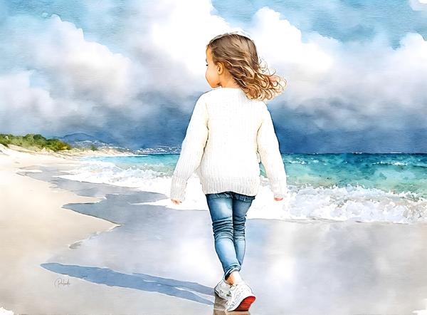 A WInter Beach Day Print