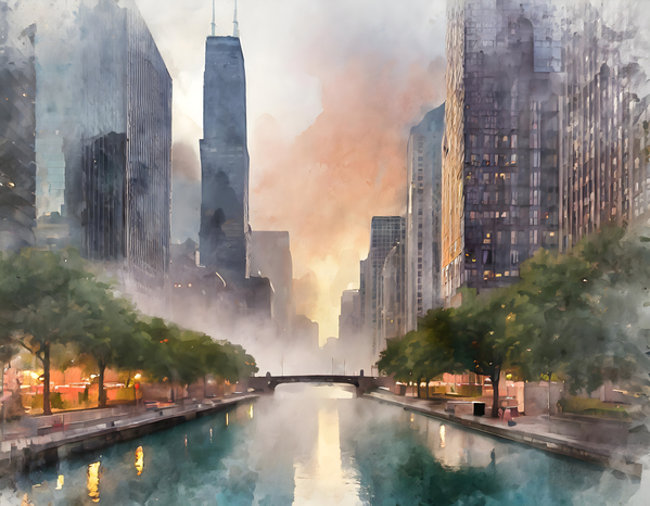 Chicago Riverwalk Print