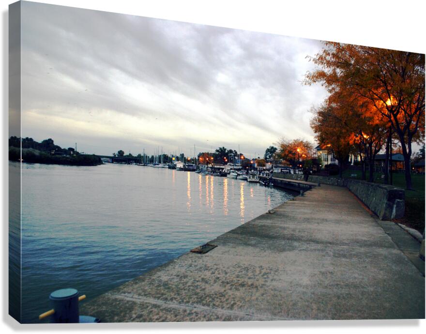 Dawn on the Huron River Canvas Print