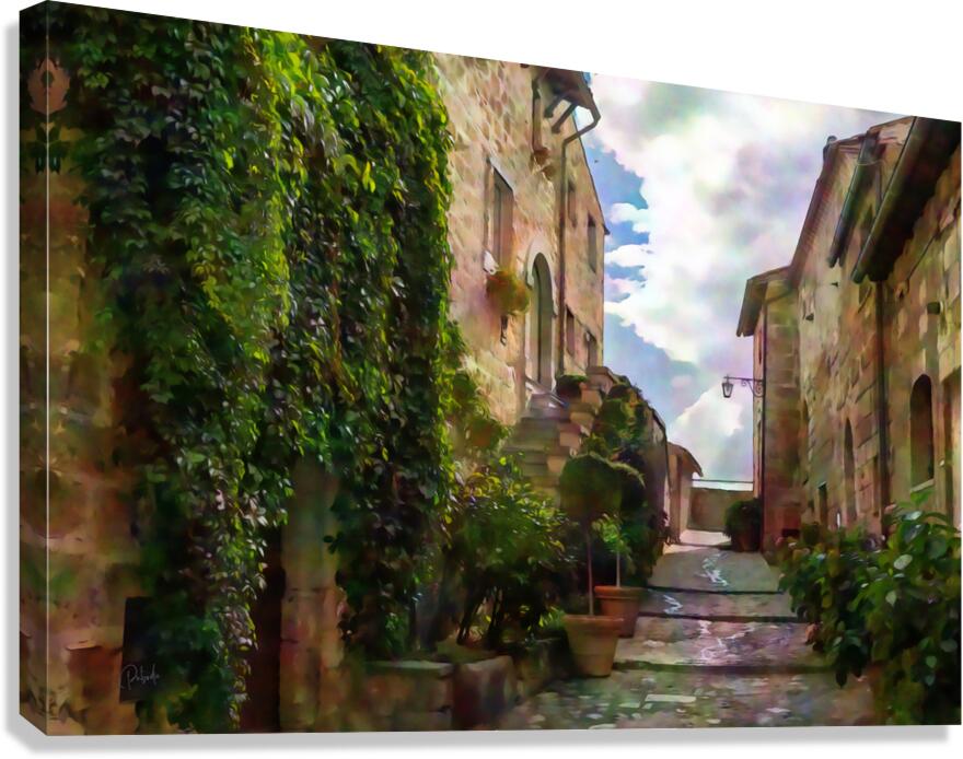 Cobblestone Steps and Stones to the Sky Canvas Print
