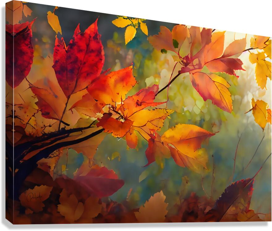 Fall Leaves in the Mist II  Canvas Print