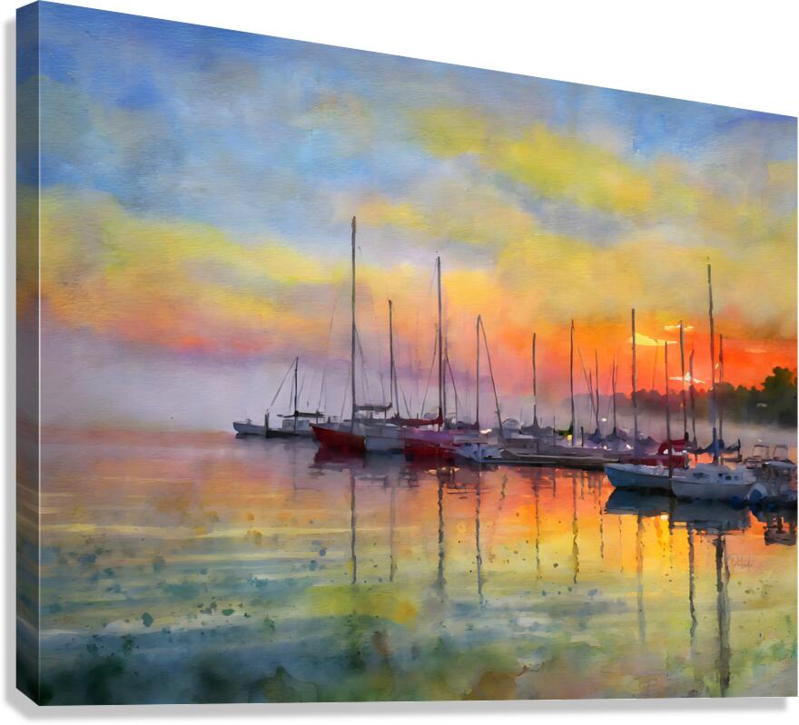 Red Sky in the Morning Canvas Print