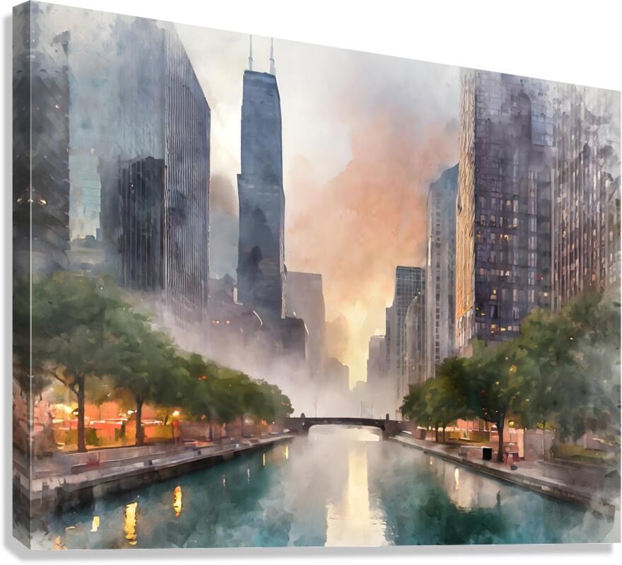 Chicago Riverwalk Canvas Print