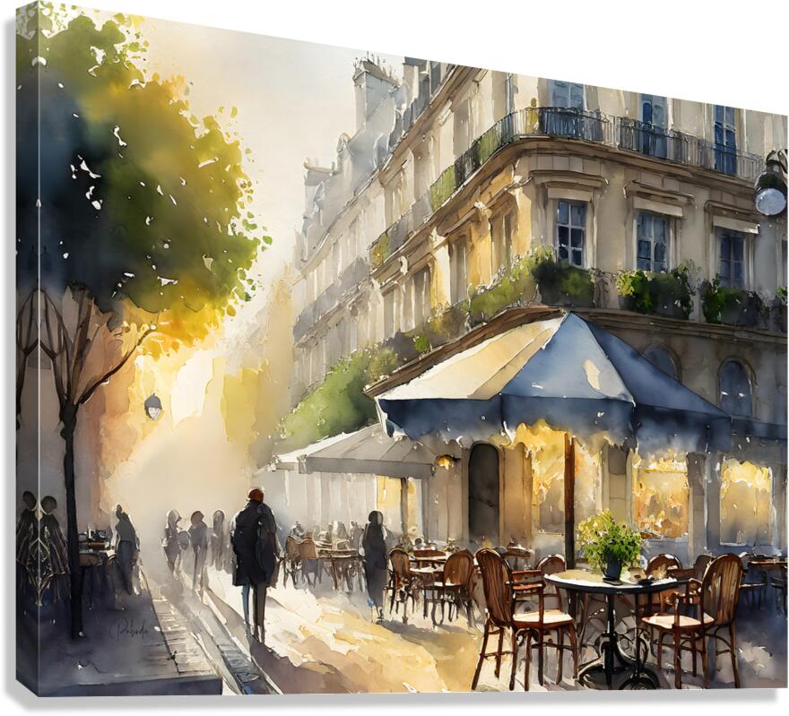PARIS WAKING UP PABODIE ART  Canvas Print
