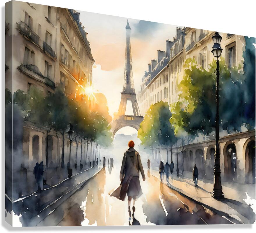 Walking The Streets of Paris  Canvas Print