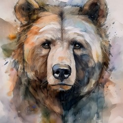 Brown Bear Inkwash