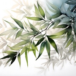 Bamboo Leaves Watercolor
