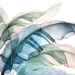 Banana Leaves Ink Wash III